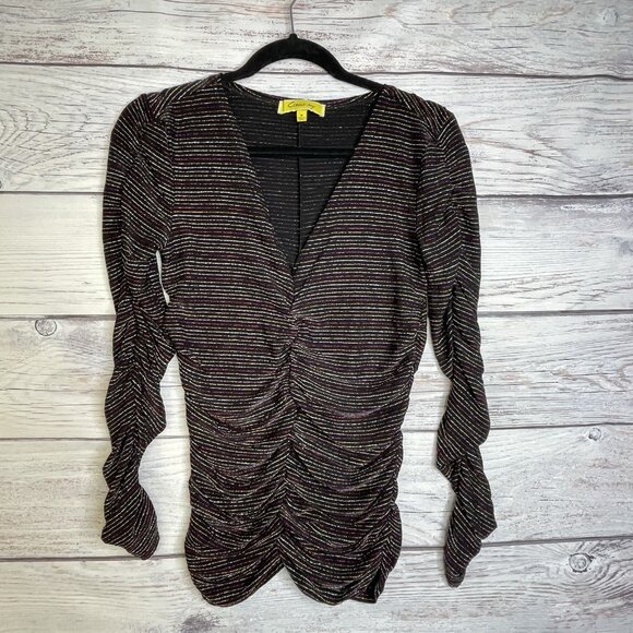 Circus Ny Blouse Women’s Size M Colorful Glitter Y2K Date Night BOHO - Picture 1 of 10